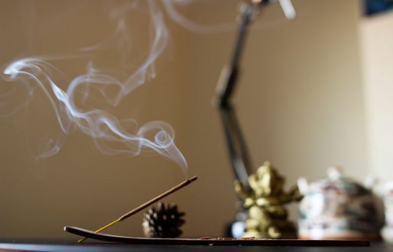 Incense - lighted incense