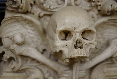Sugar Sculpture - closeup photo of human skull
