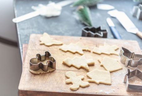 Christmas Cookies - brown wooden heart shaped decor