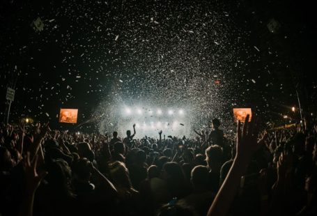 Festival Crowd - people gathering on concert field