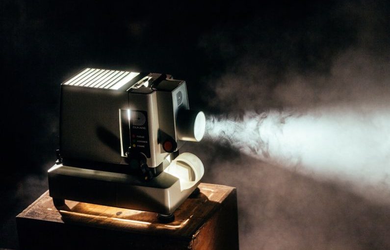 Film Reel - turned on projector