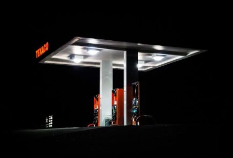 Biofuel - Texaco gas station at night