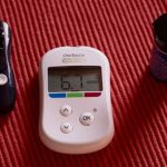 Glucose Meter - white One Touch at 6.7 remote